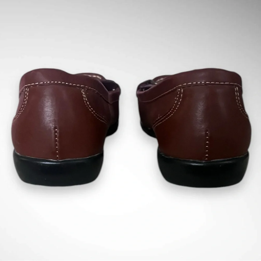 THOM MCAN Gavyn Women's Brown Leather Loafers With Buckle Detail Size‎ 8 | EUC